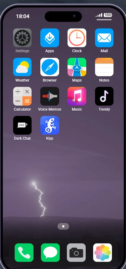SBPhone home screen